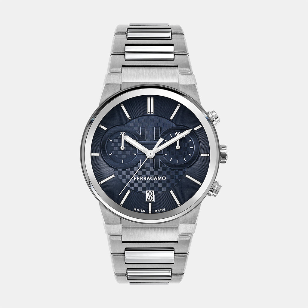 Ferragamo Round Blue Chronograph watch