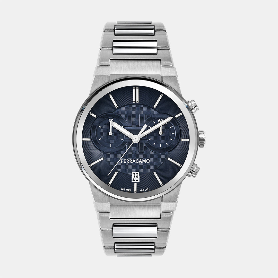 Ferragamo Round Blue Chronograph watch