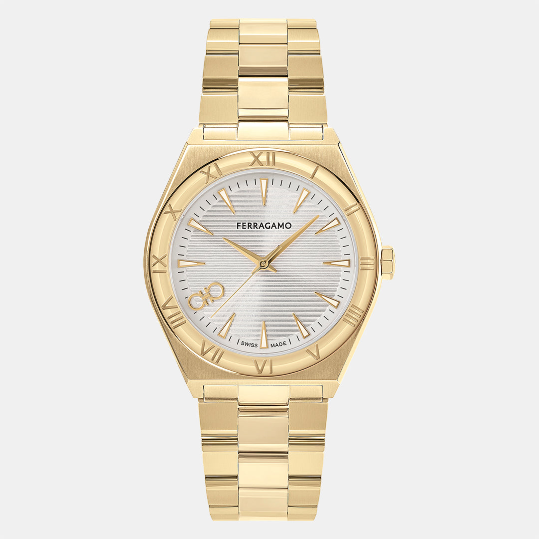 Ferragamo Round Silver Analog watch