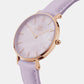 Petite Women Purple Analog Leather Watch DW00100634K