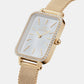 Quadro Women's Gold Analog Stainless Steel Watch DW00100668K