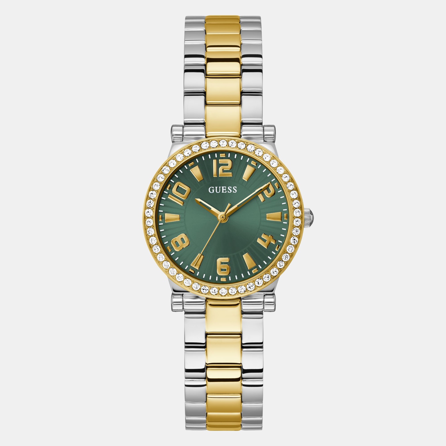 Women Quartz Green Dial Analog Stainless Steel Watch GW0686L2