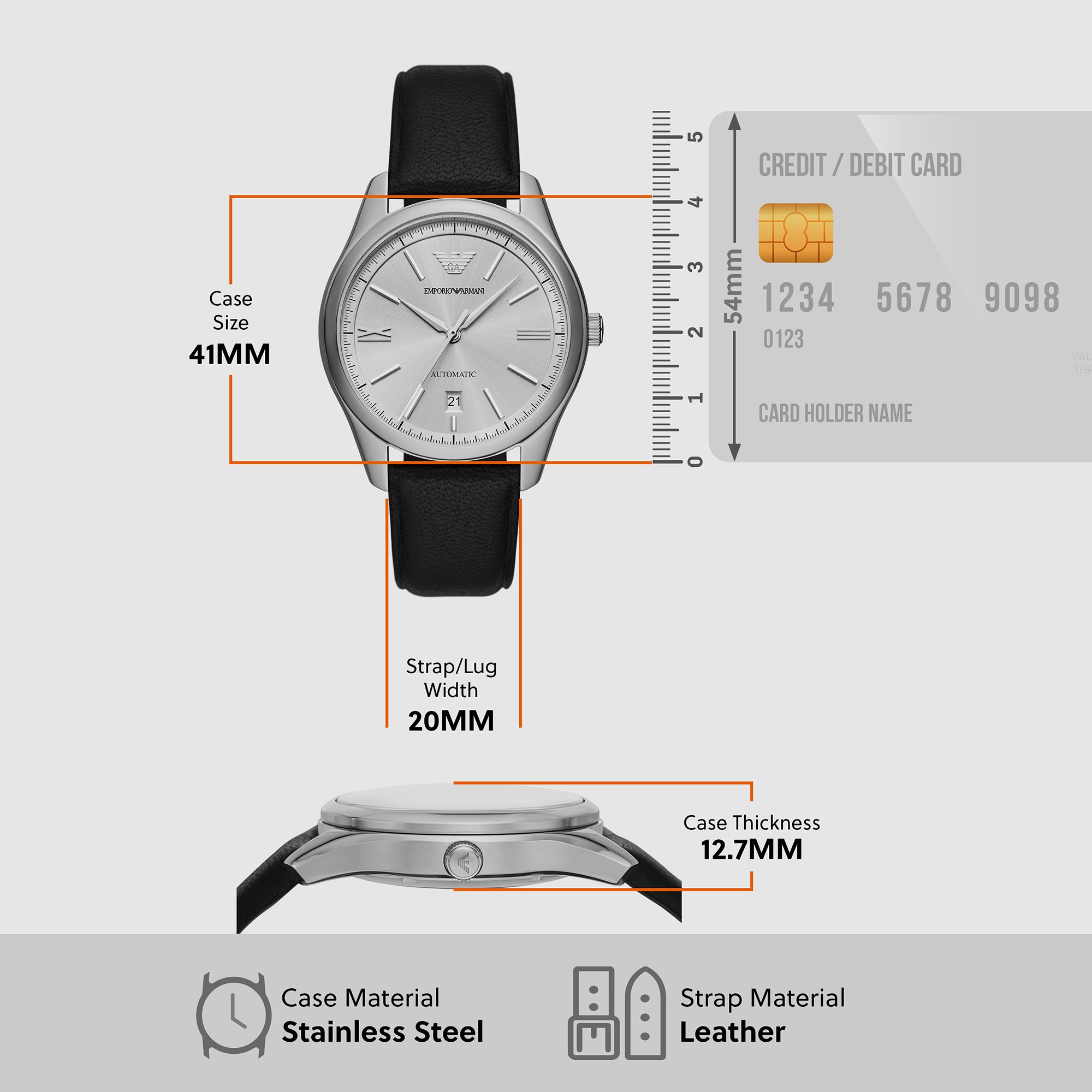 Emporio Armani Leather White watch