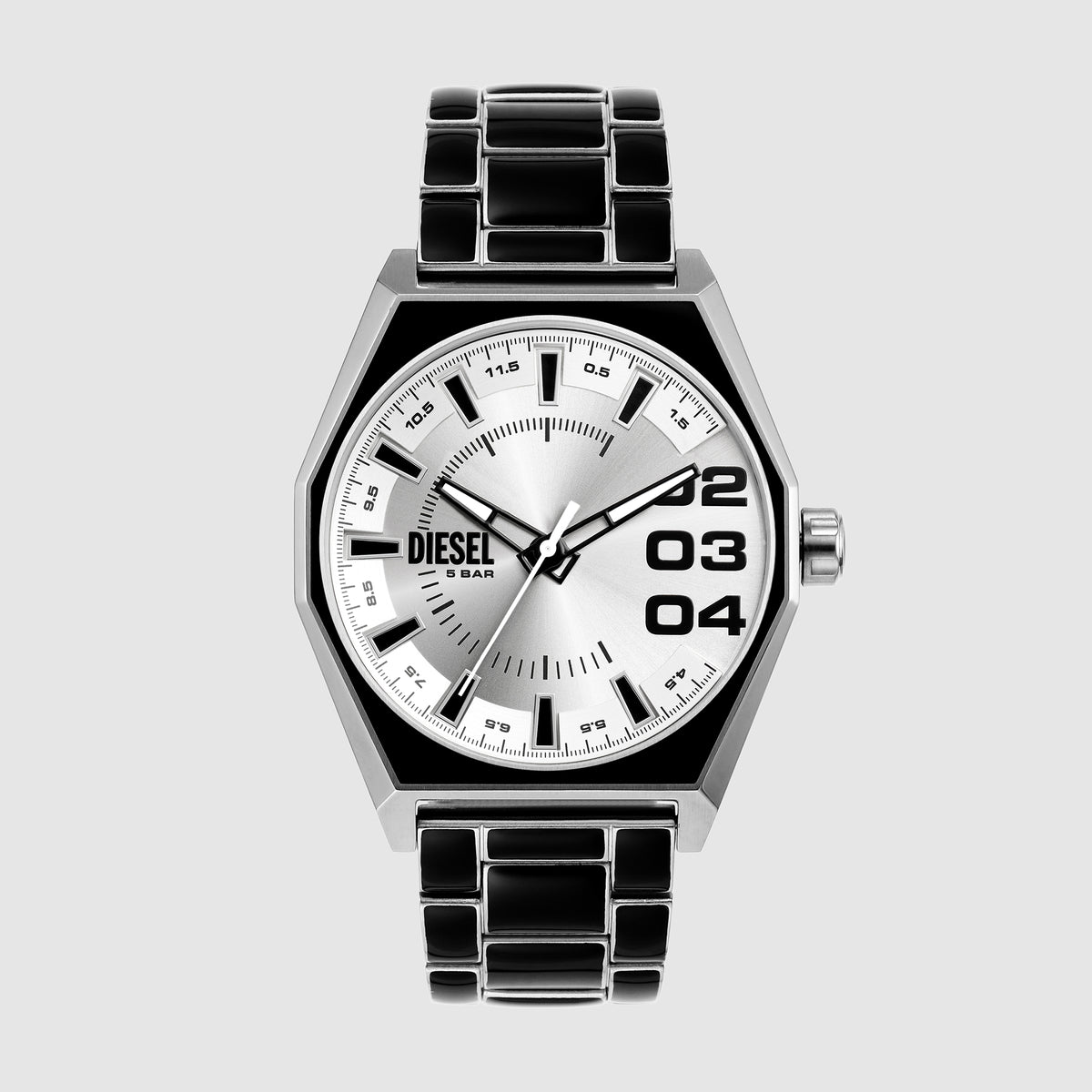Diesel Round Silver Analog watch