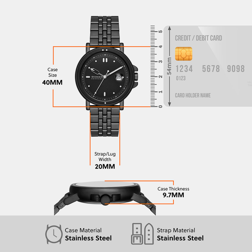 Skagen 40 mm Black Quartz watch