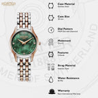 Soleure Women Quartz Green Mother Of Pearl Dial Analog Stainless Steel Watch 547857 49 75 50