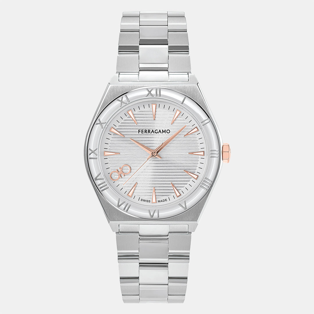 Men Silver Analog Stainless Steel Watch SFKV00123