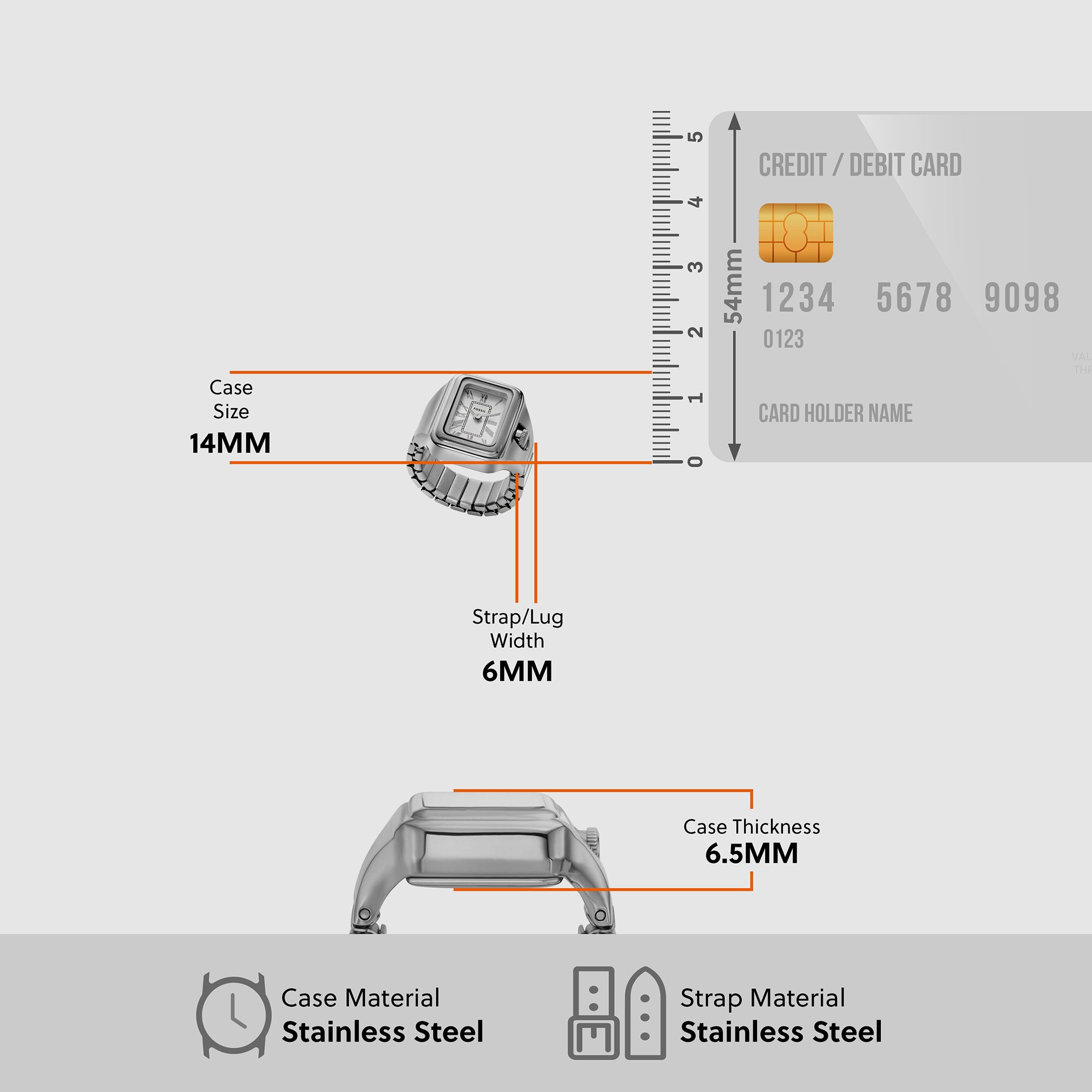 Fossil Stainless Steel Silver watch