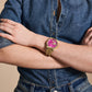 Women's Pink Stainless Steel Watch ES5325