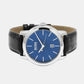 Men Quartz Blue Dial Leather Watch 1513400