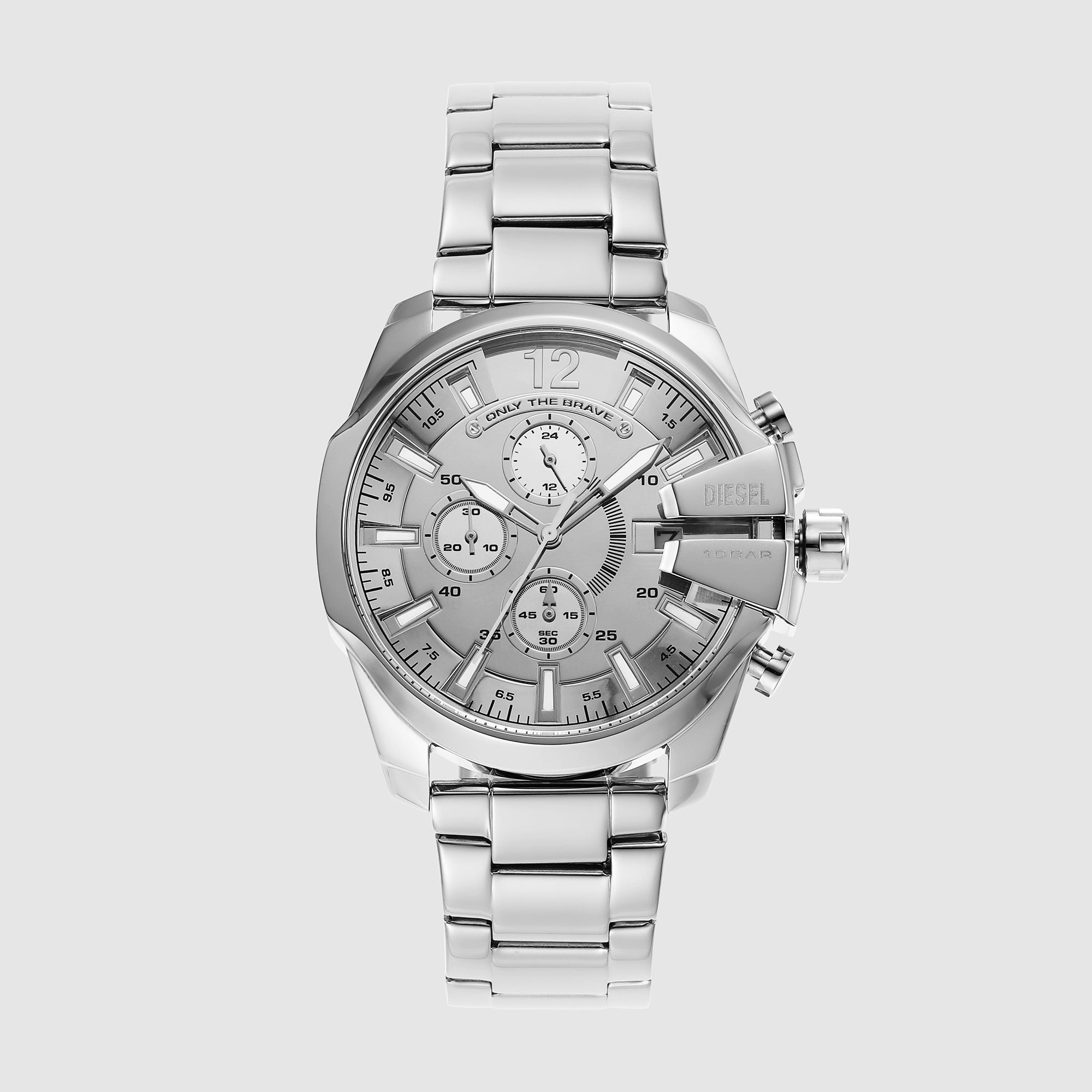 Diesel Round Silver Chronograph watch