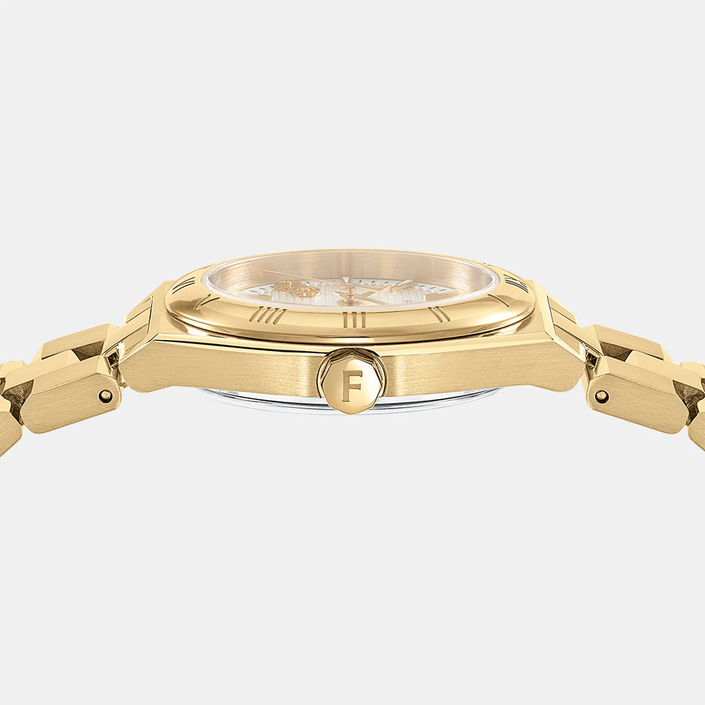 Ferragamo Women Round Silver watch