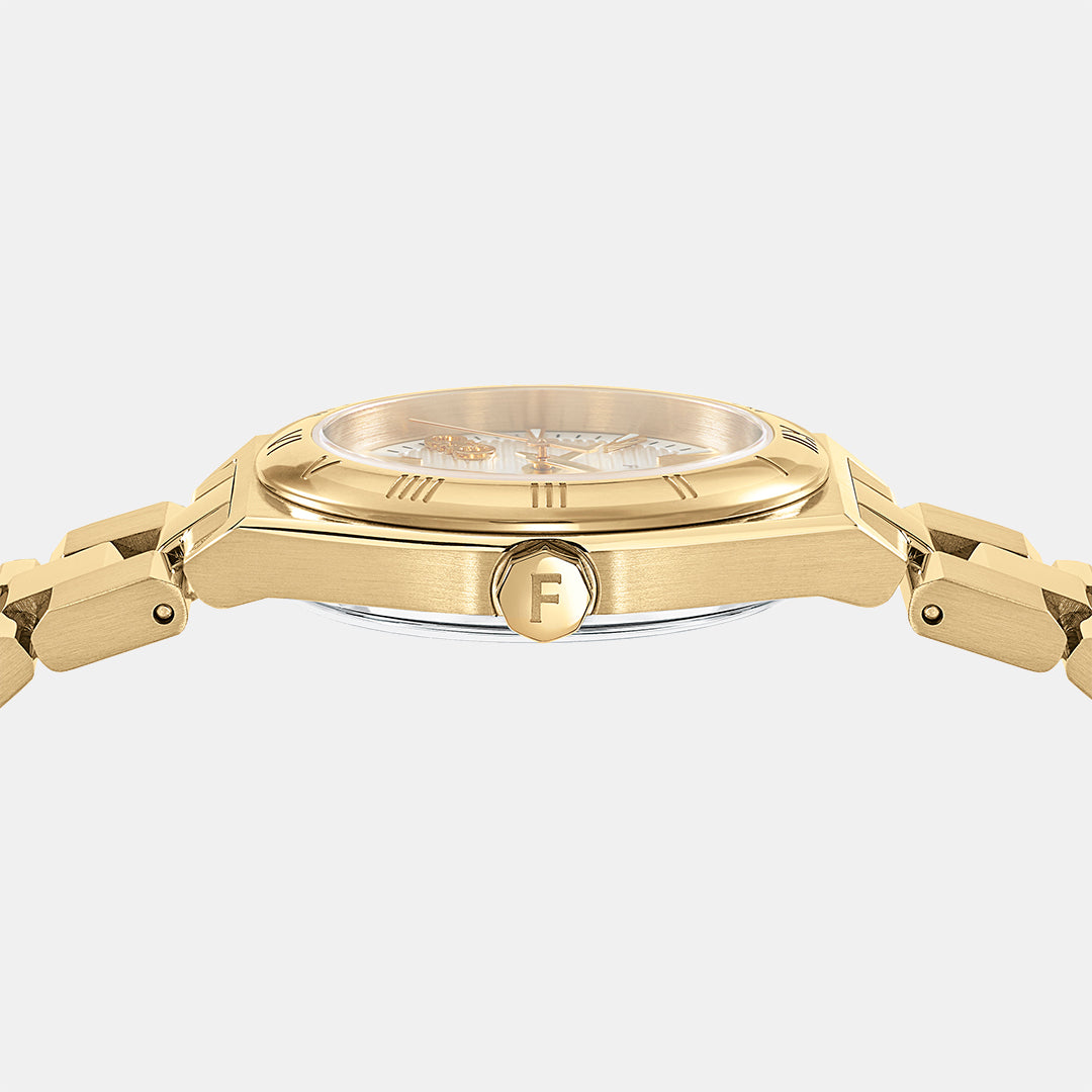 Ferragamo Women Round Silver watch