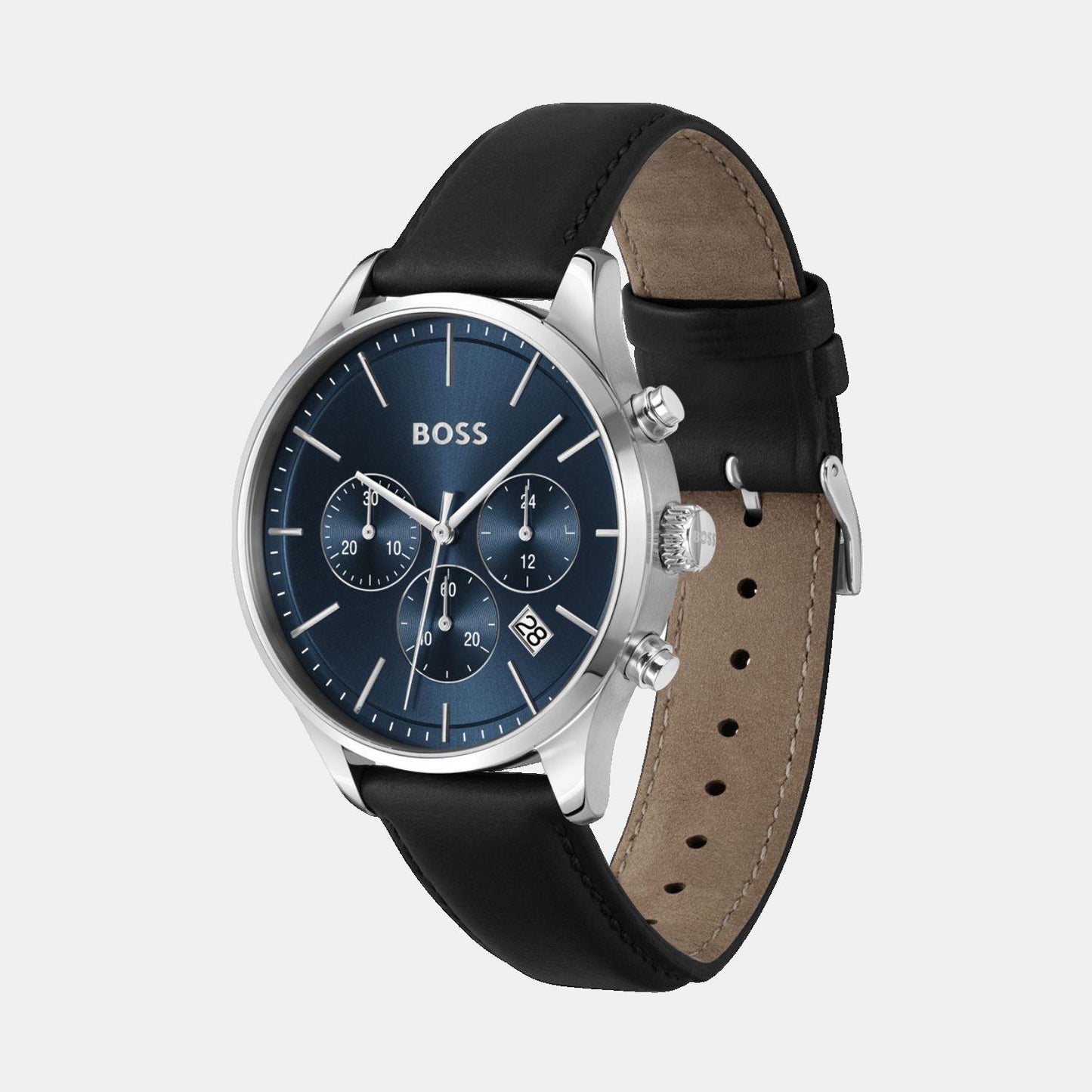 Men Quartz Blue Dial Leather Watch 1514156