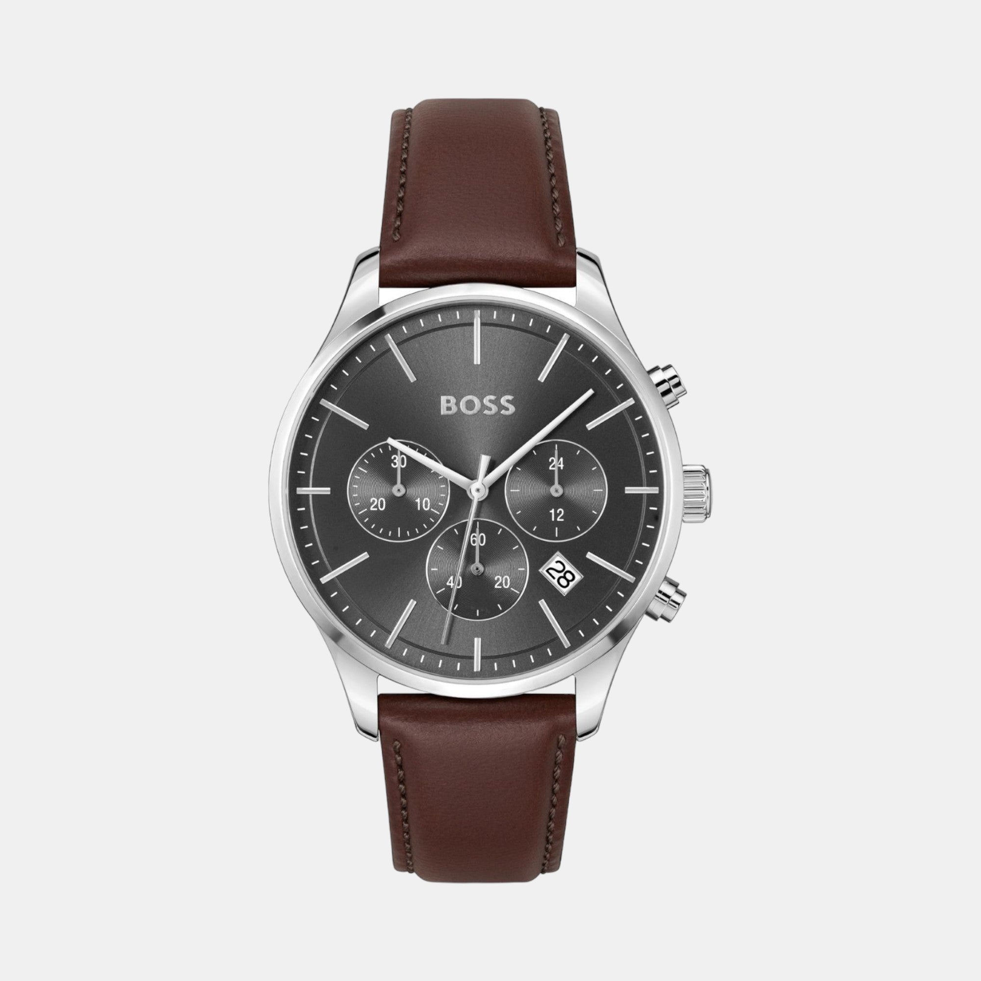 Boss Round Grey Chronograph watch