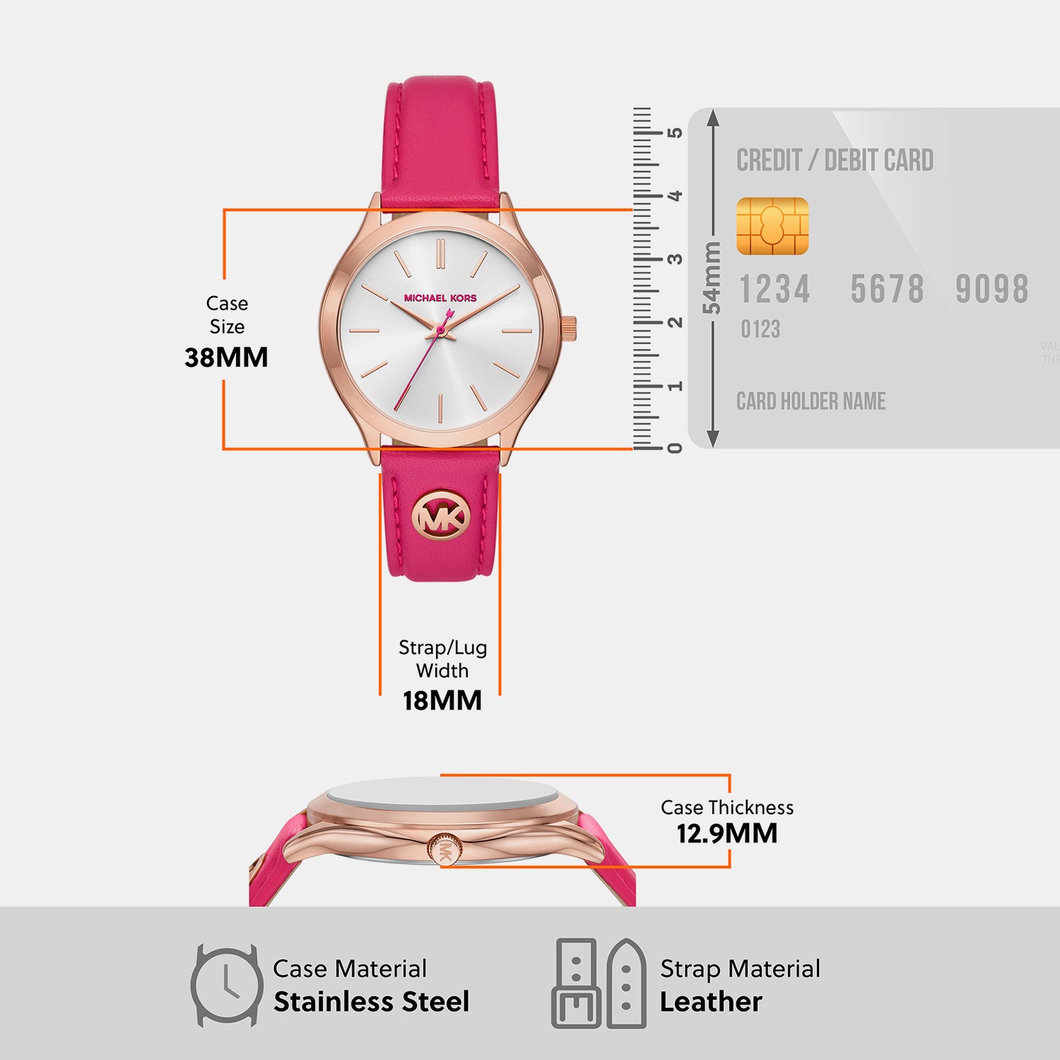 Michael Kors 38 mm Pink Quartz watch