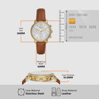 Fossil Leather White Mother Of Pearl watch