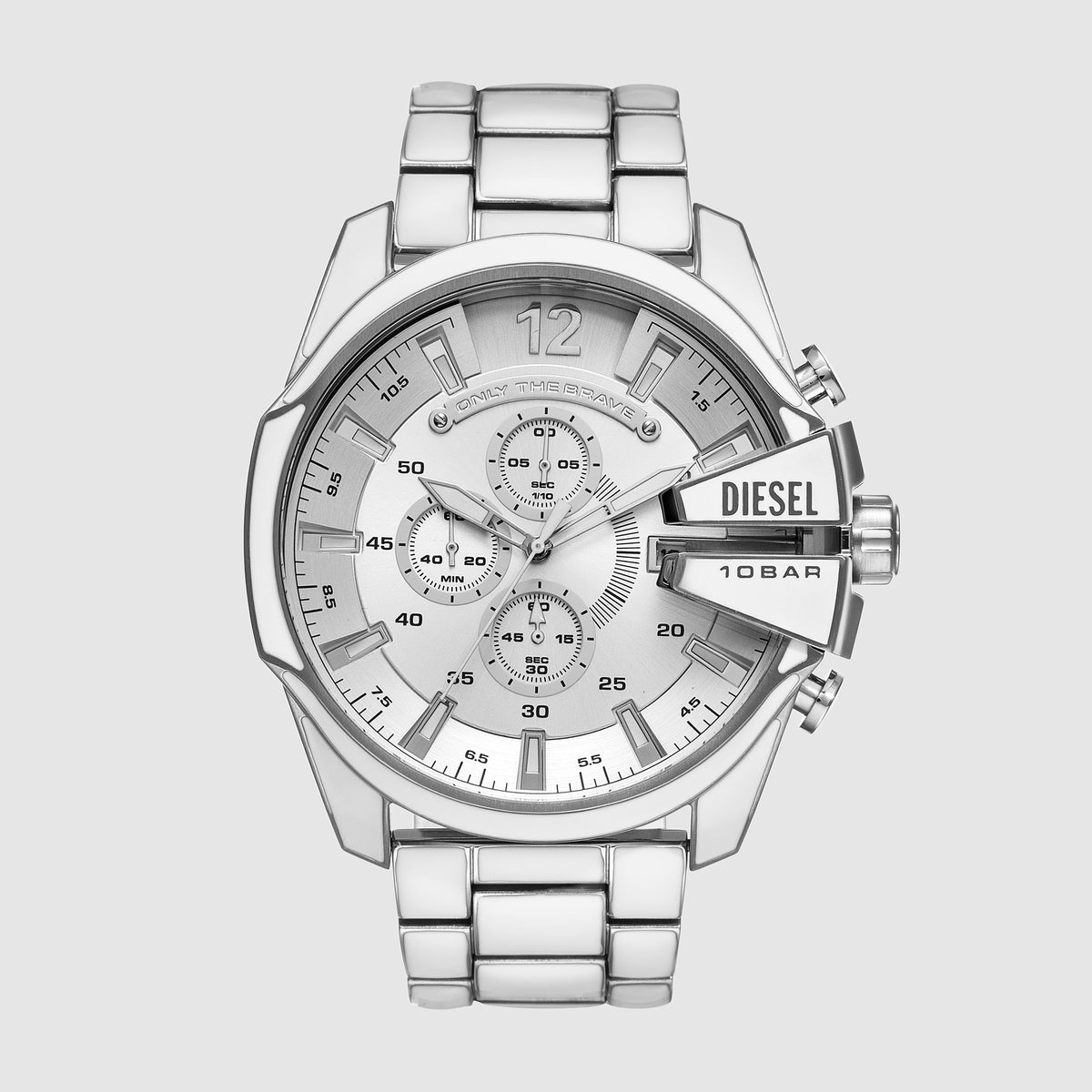 Diesel Round Silver Chronograph watch