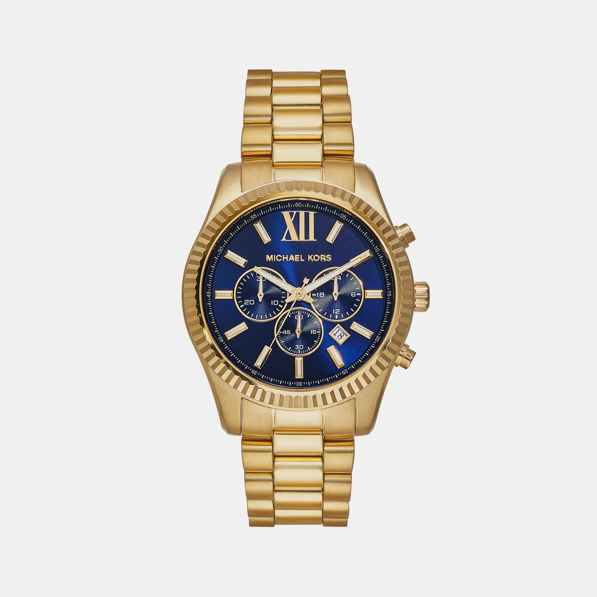 Michael Kors Round Blue Chronograph watch