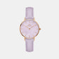 Petite Women Purple Analog Leather Watch DW00100634K