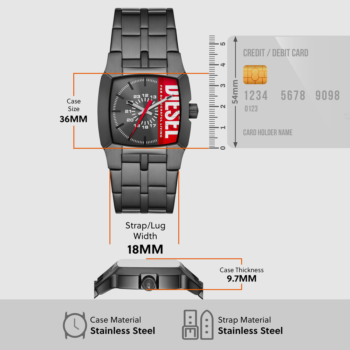 Diesel Stainless Steel Gray watch