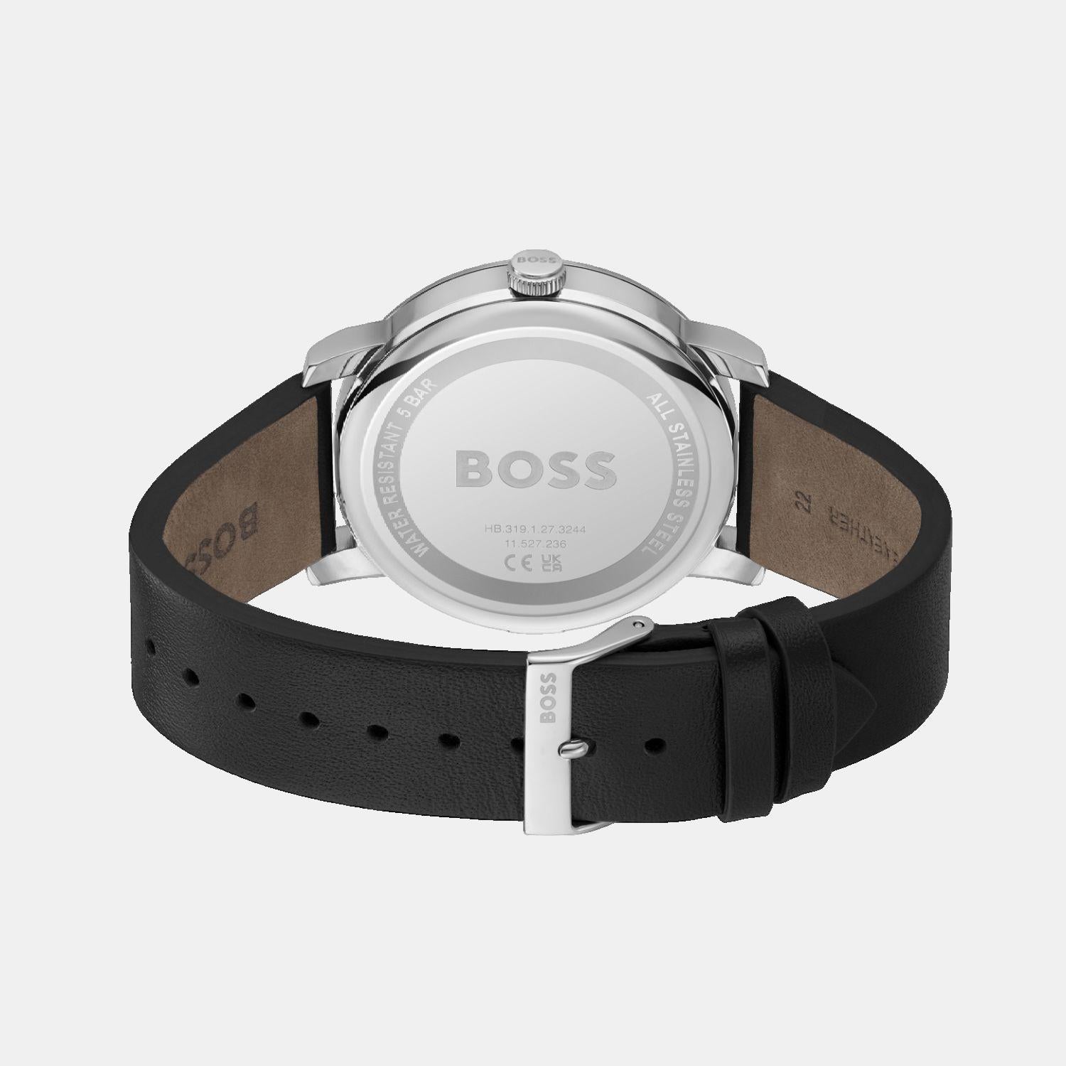 Boss Men Round Black watch