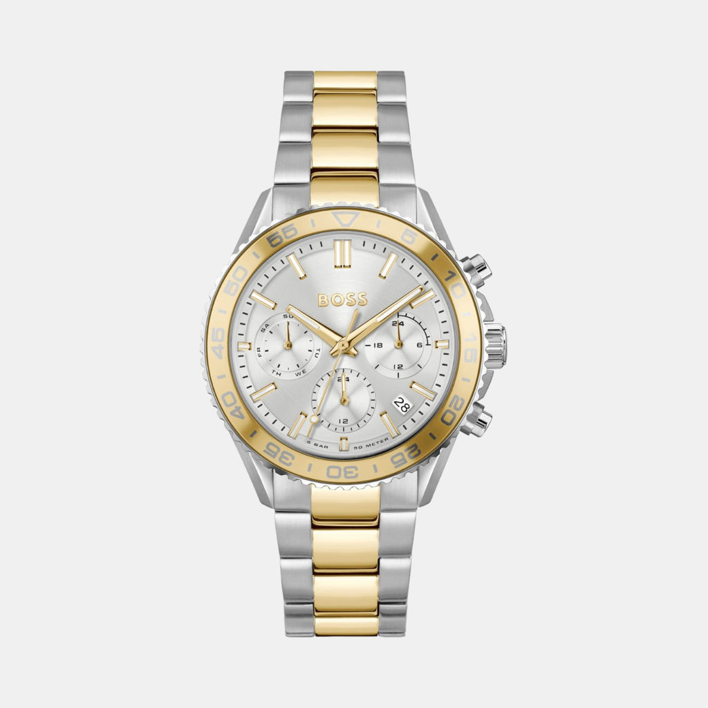 Boss Round Silver Chronograph watch