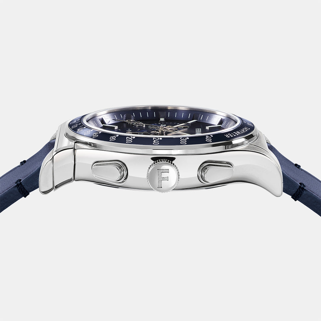Ferragamo Men Round Blue watch