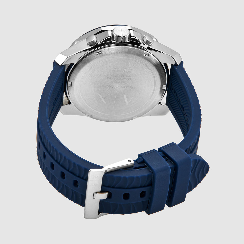 Armani Exchange Men Round Blue watch