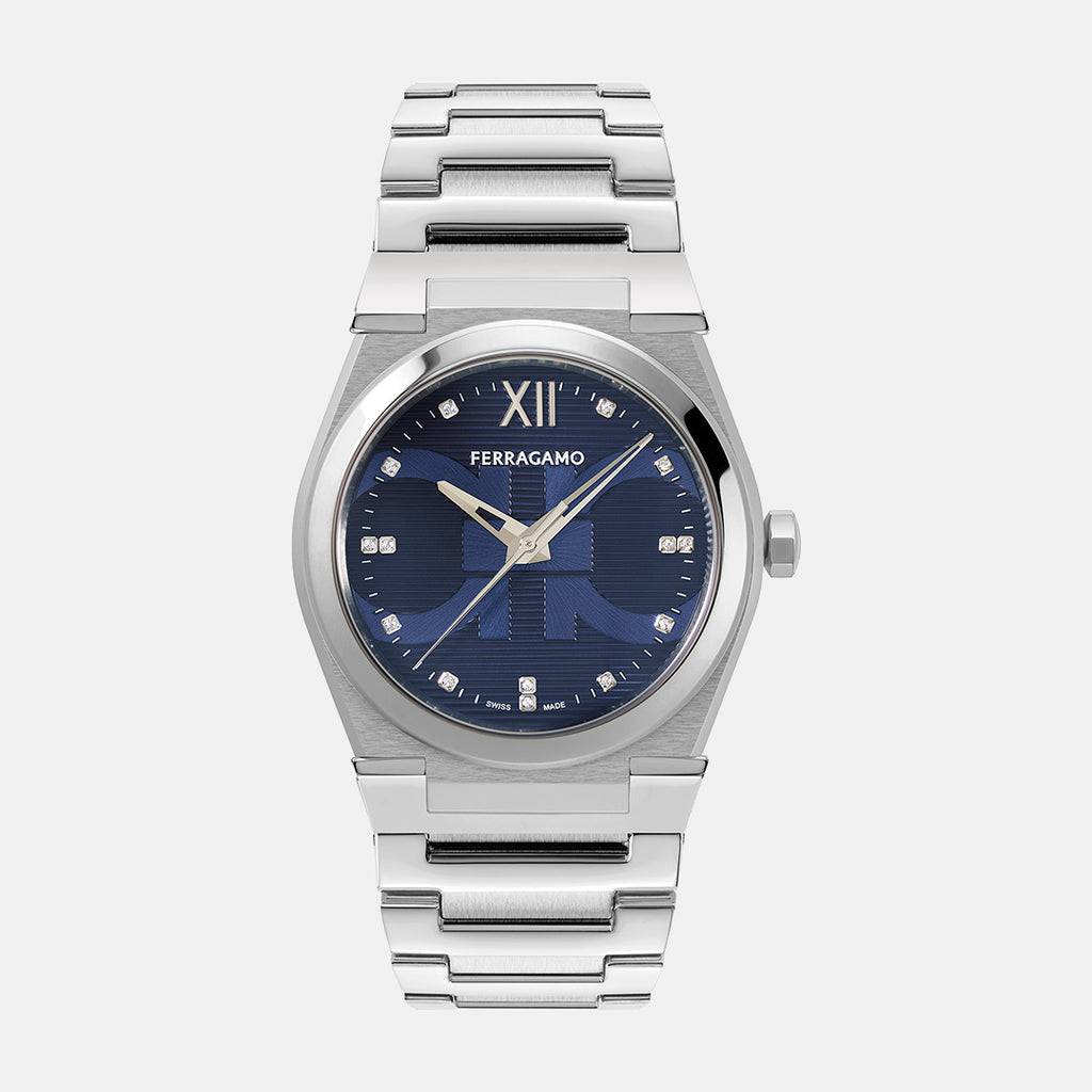 Ferragamo Round Blue Analog watch