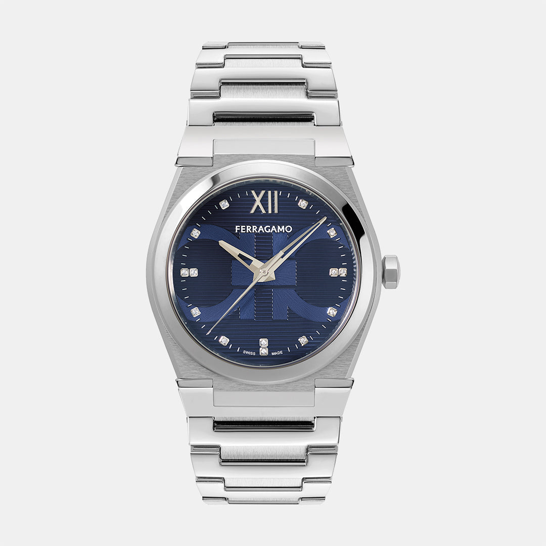 Ferragamo Round Blue Analog watch