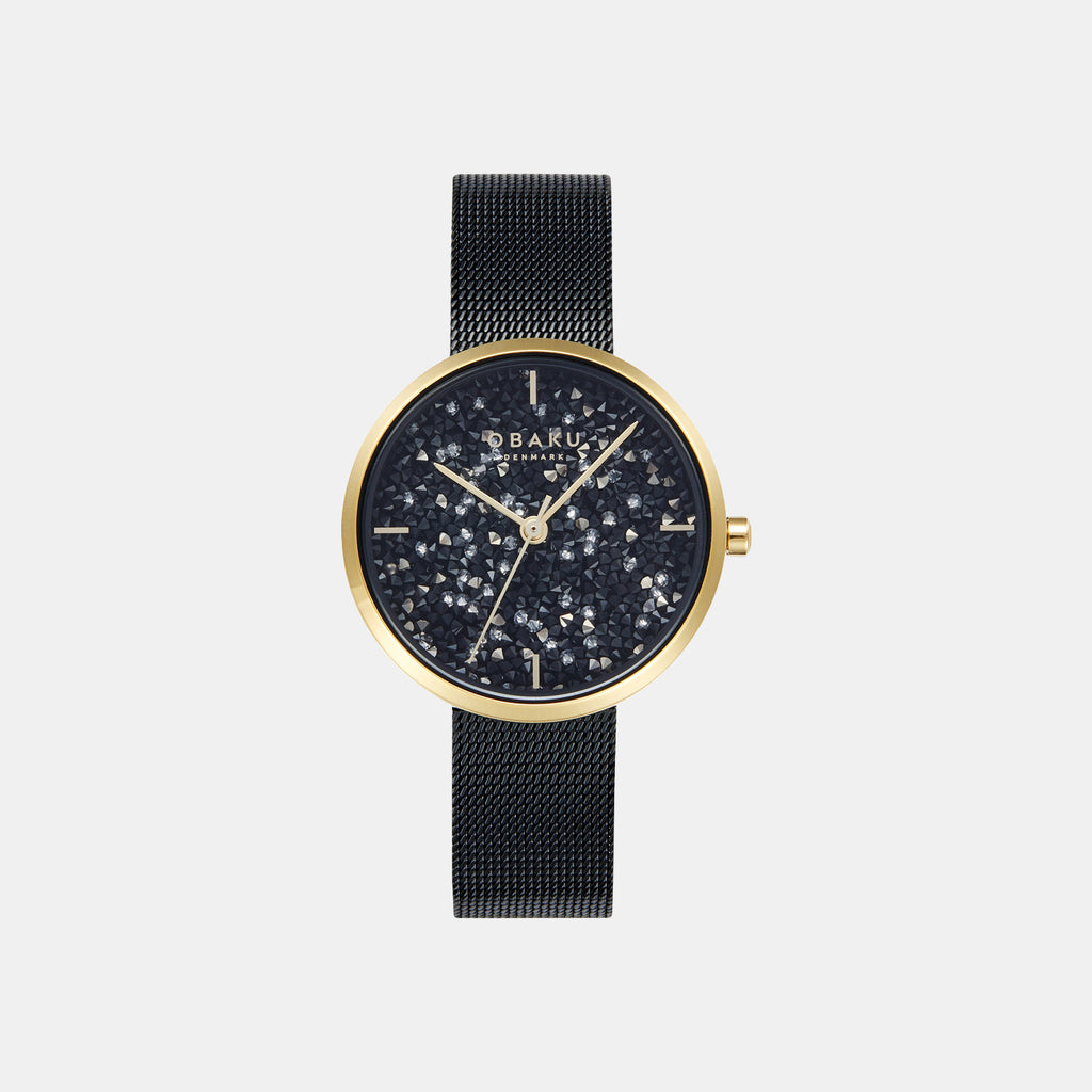 Obaku Round Black Analog watch
