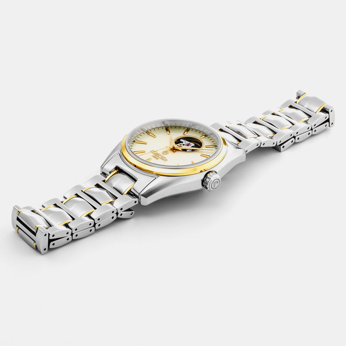 Searock Master Men Mechanical Champagne Dial Analog Stainless Steel Watch 984985 47 35 20