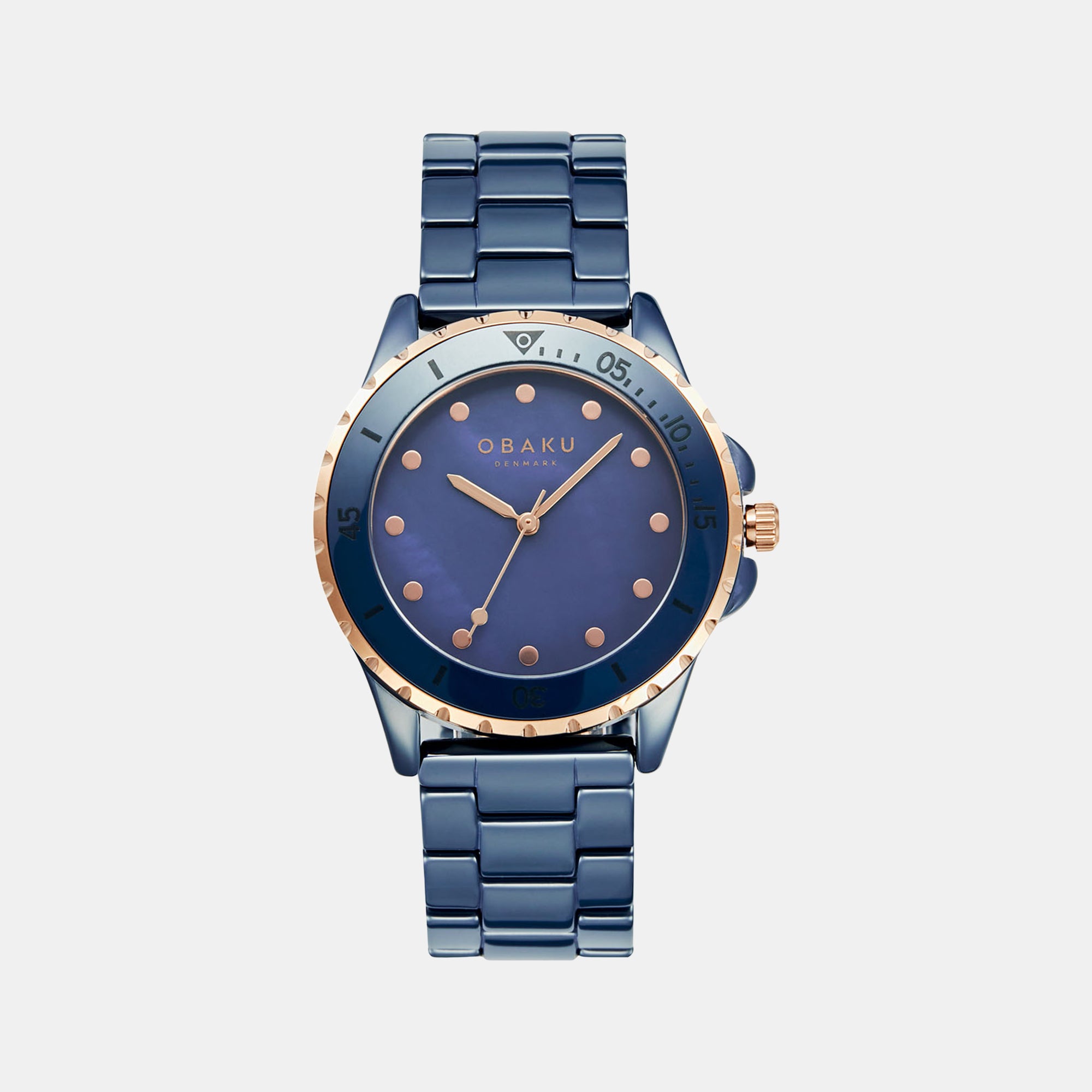 Obaku Round Blue Analog watch