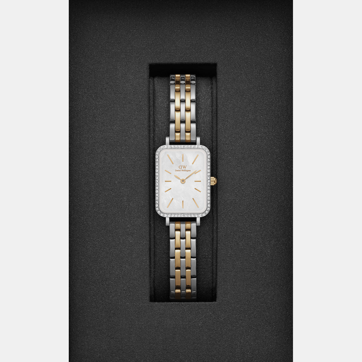 Daniel Wellington Women Rectangular Silver watch