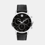 Movado Round Black Chronograph watch