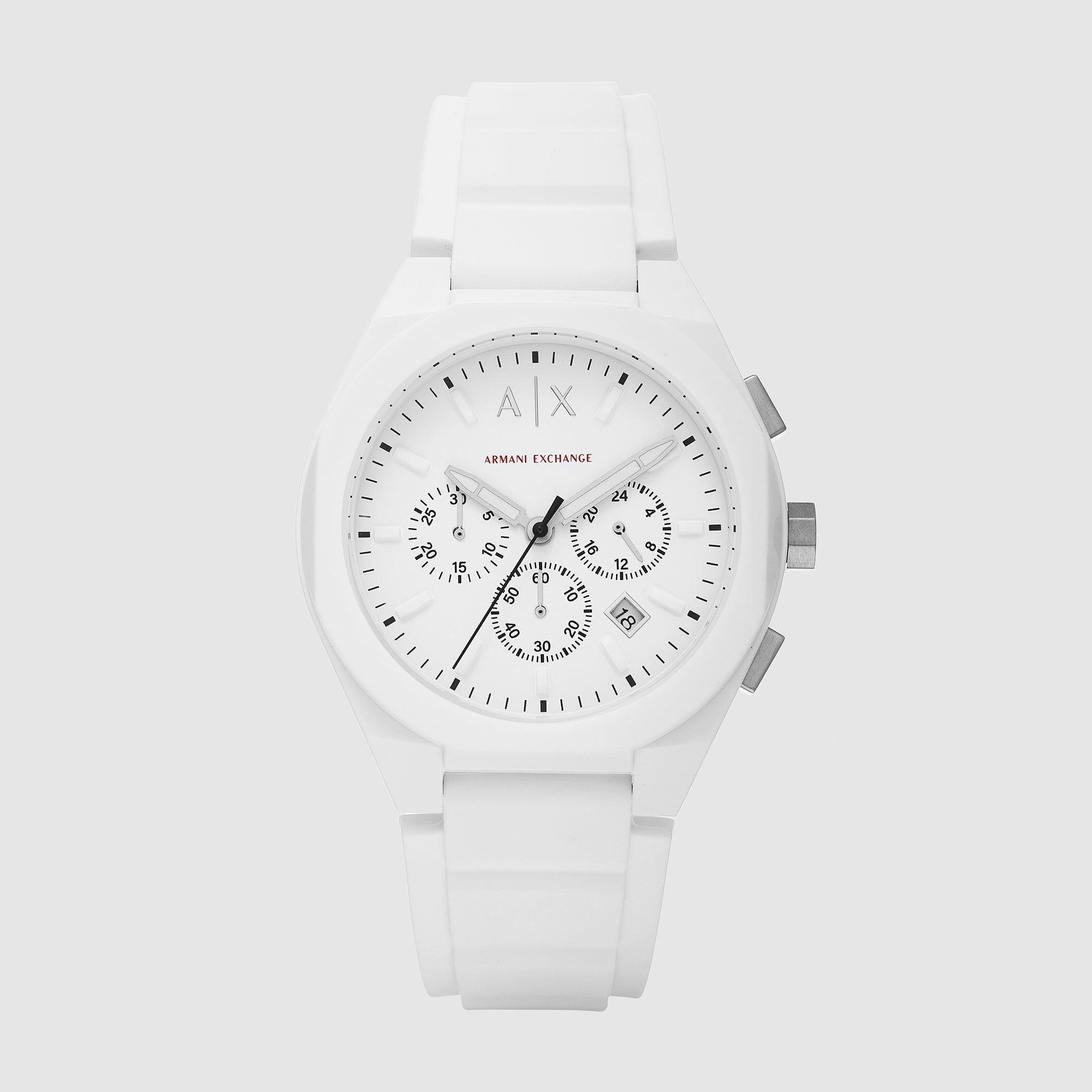 Armani Exchange Round White Chronograph watch