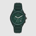 Armani Exchange Round Green Chronograph watch