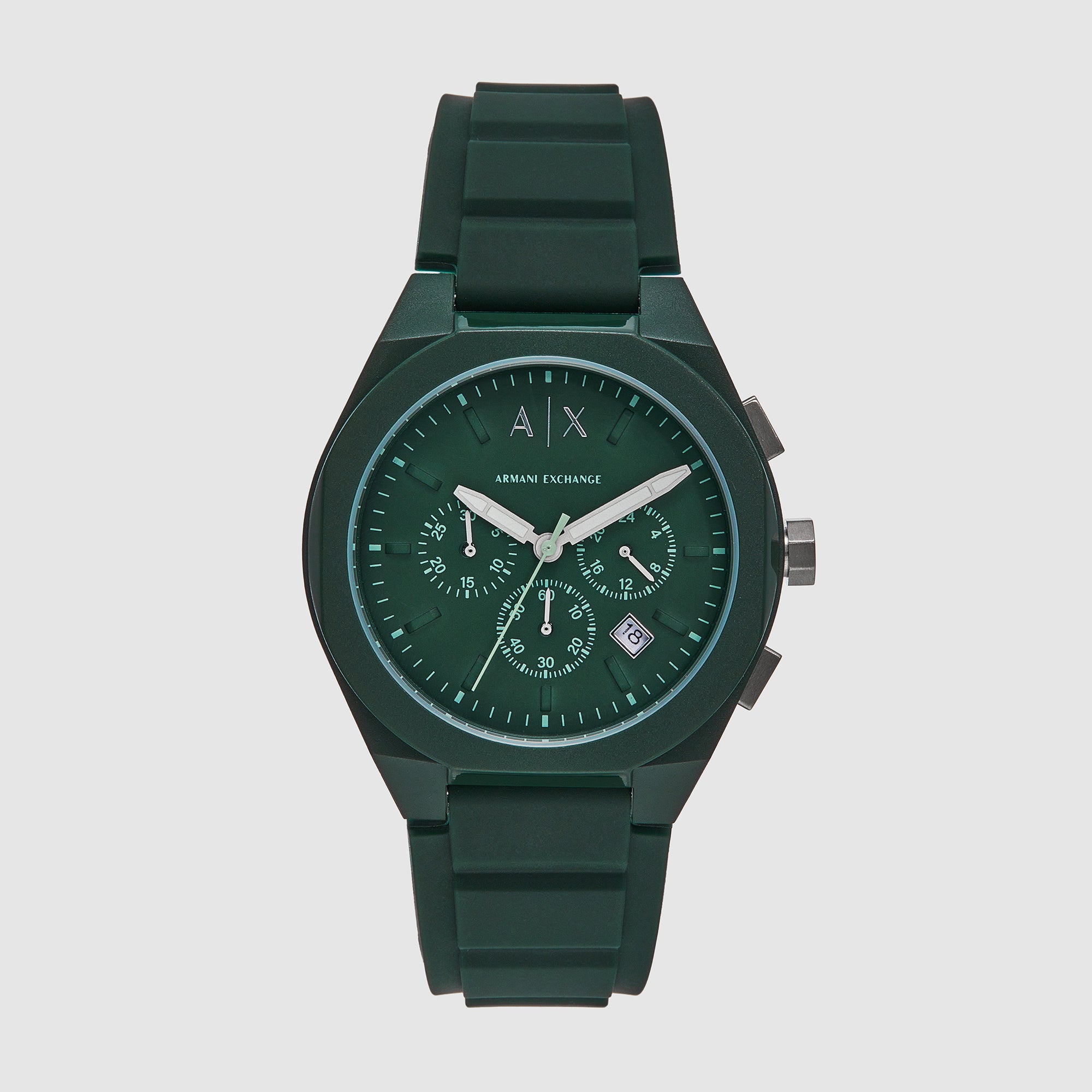 Armani Exchange Round Green Chronograph watch