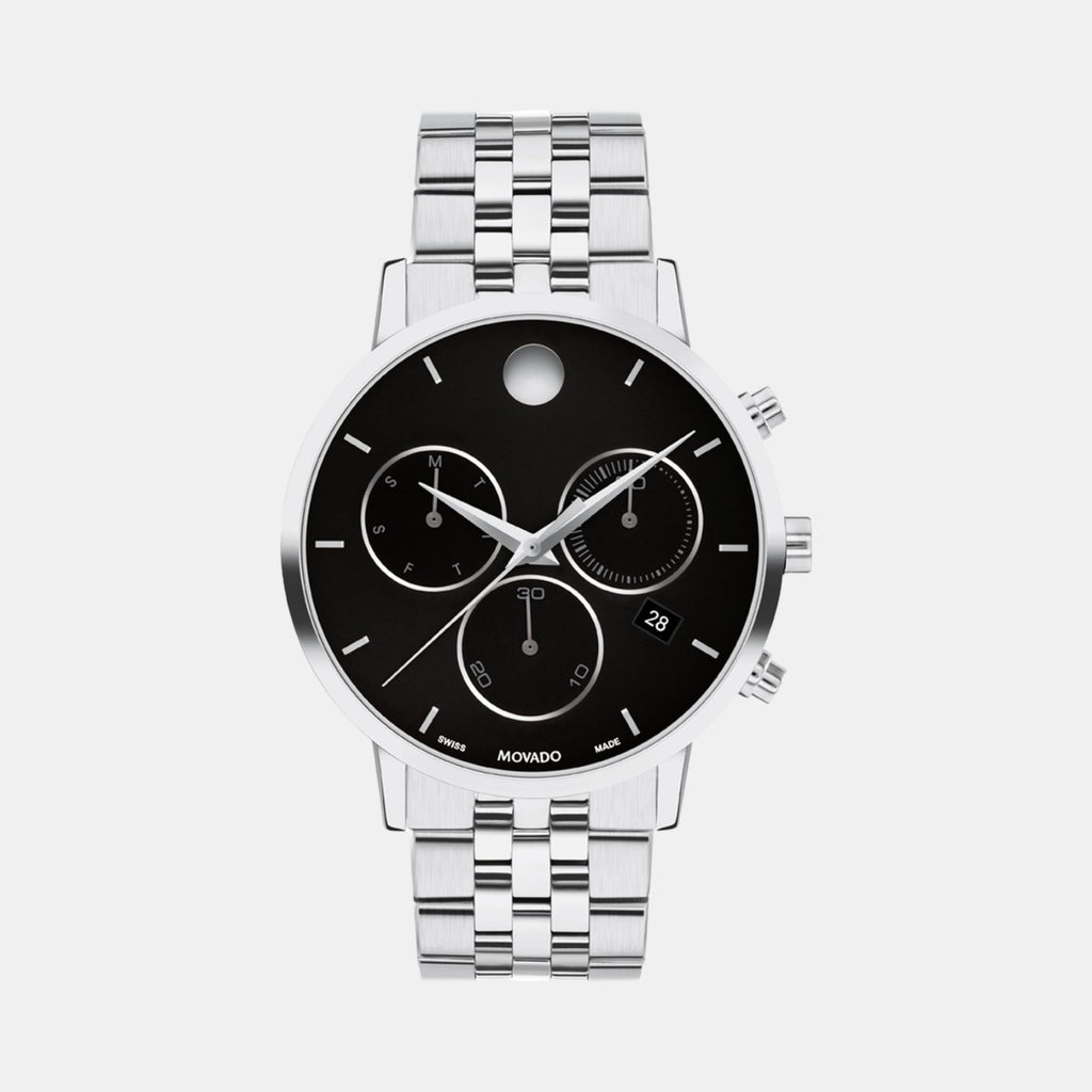 Movado Round Black Chronograph watch
