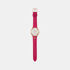 Slim Runway Women Quartz White Dial Analog Leather Watch MK7469
