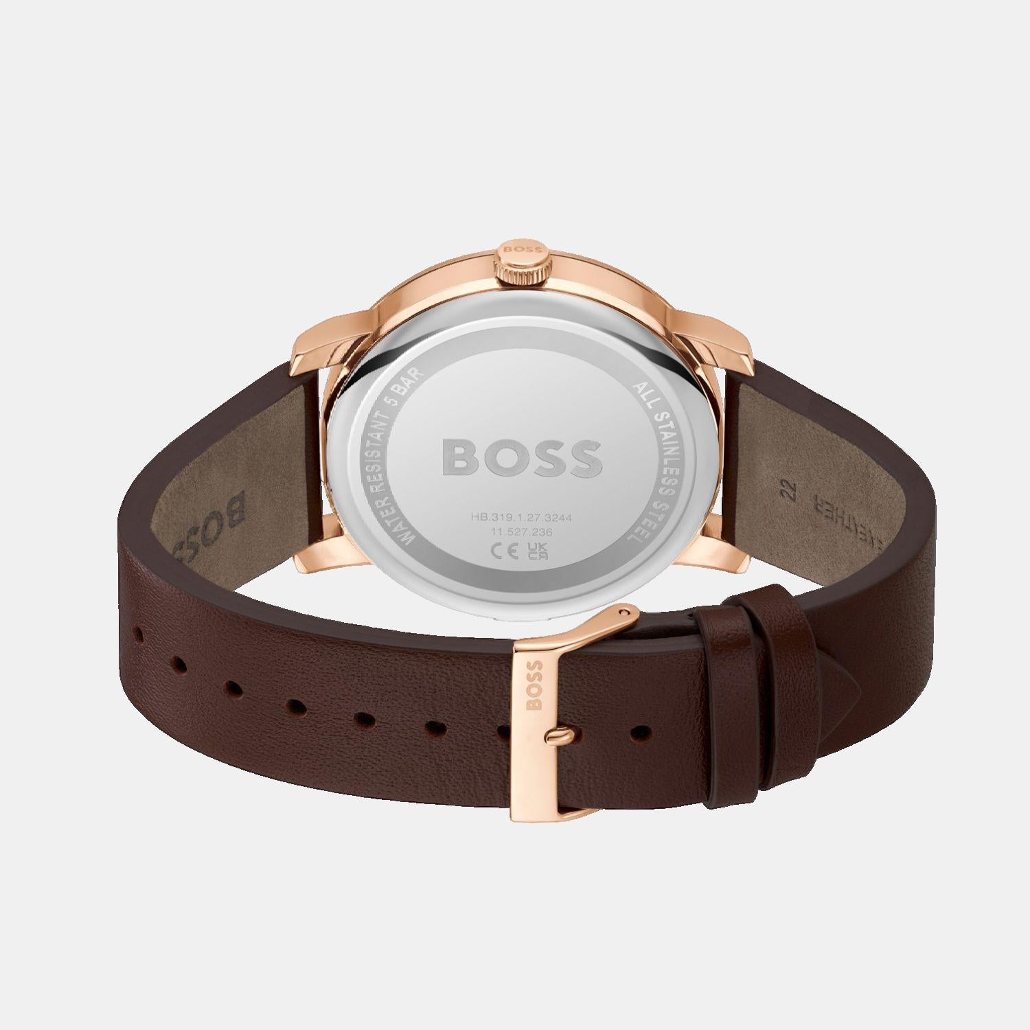 Boss Men Round Blue watch