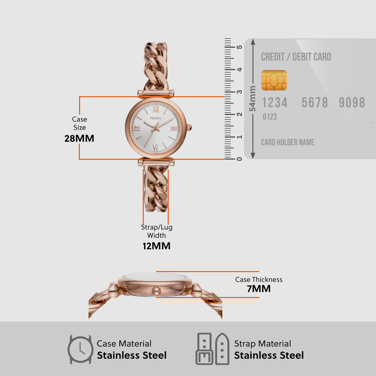 Fossil Round Quartz Analog Women watch