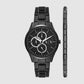 Men's Black Stainless Steel Watch AX7154SET