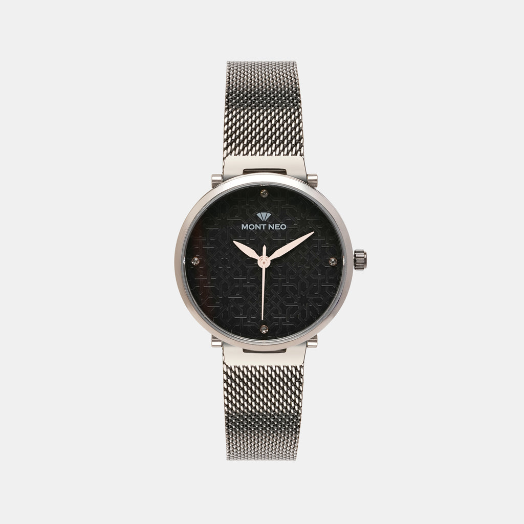 Mont Neo Round Gun Analog watch