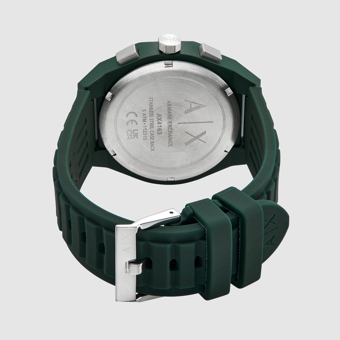 Men's Green Chronograph Silicone Watch AX4163