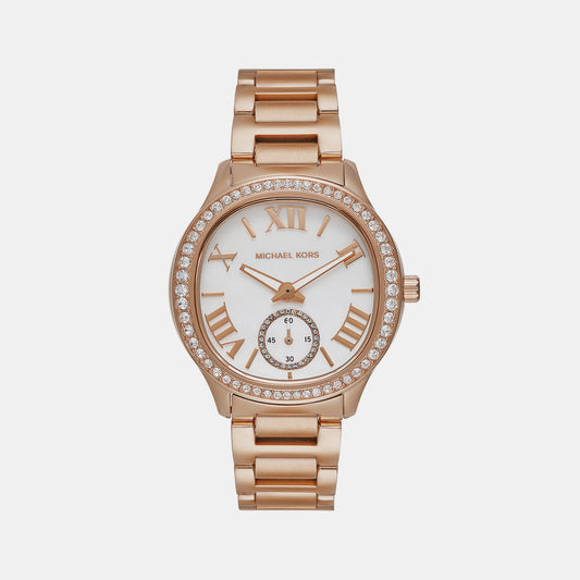 Women's Sage Rose Gold Analog Stainless Steel Watch MK4806