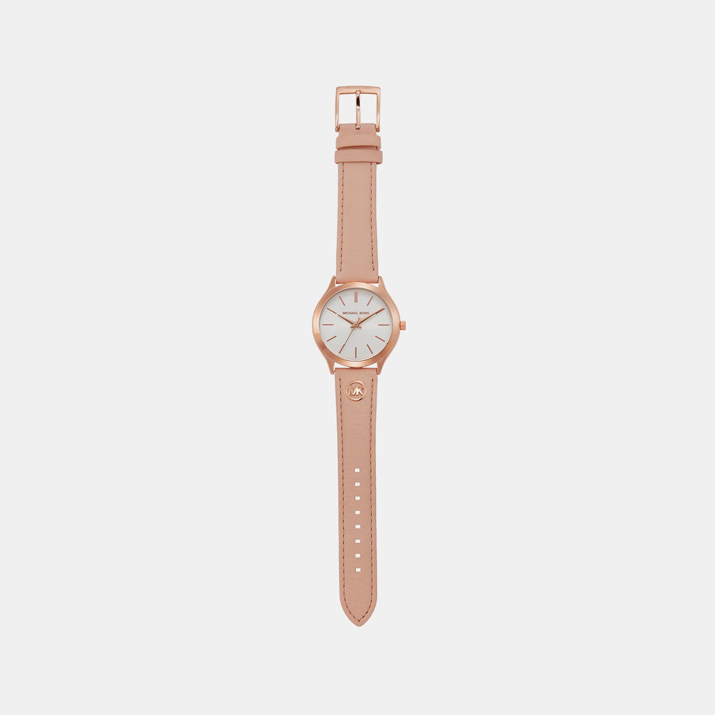 Female Slim Runway Rose Gold Analog Stainless Steel Watch MK7467