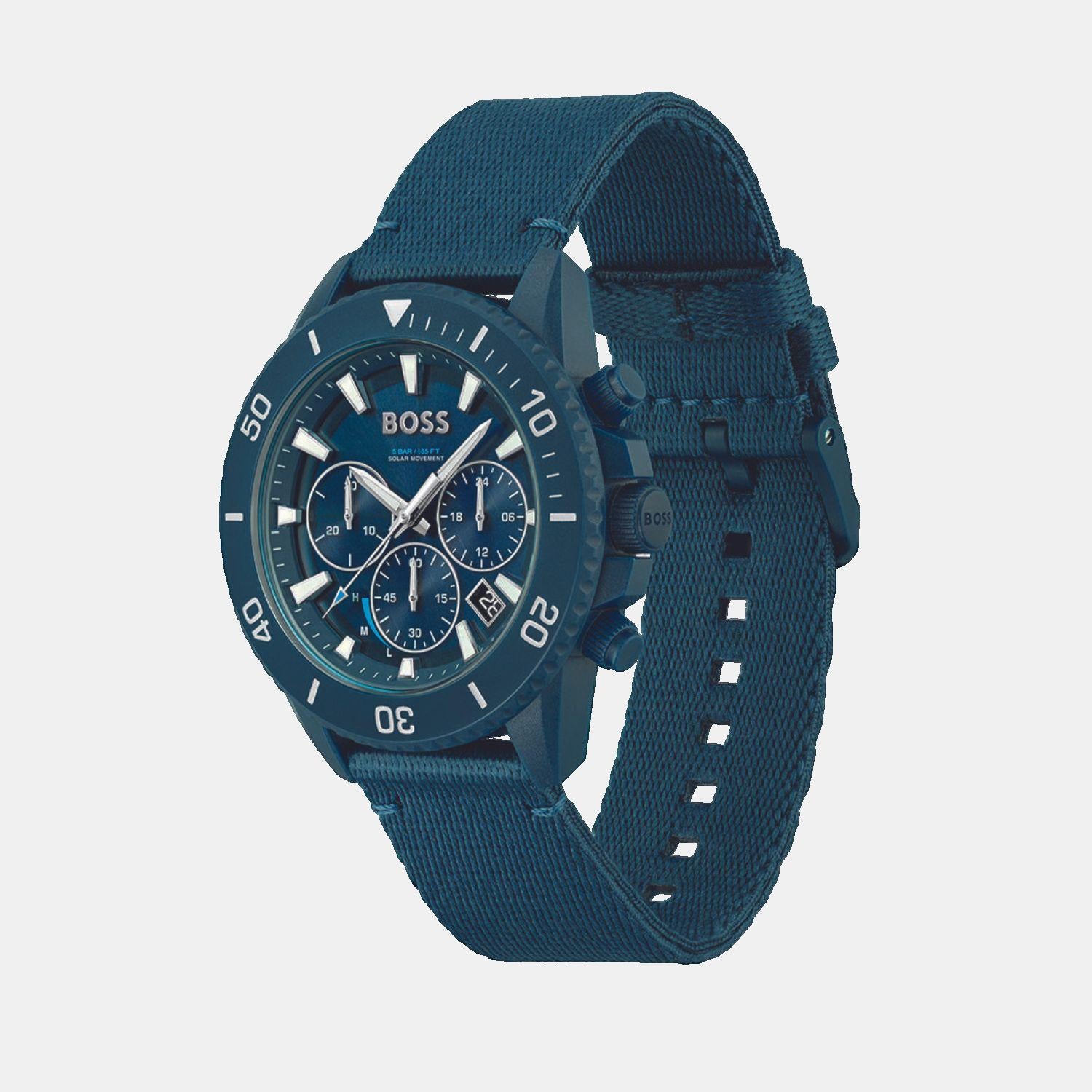 Admiral Men Solar Blue Dial Chronograph Nylon Watch 1513919