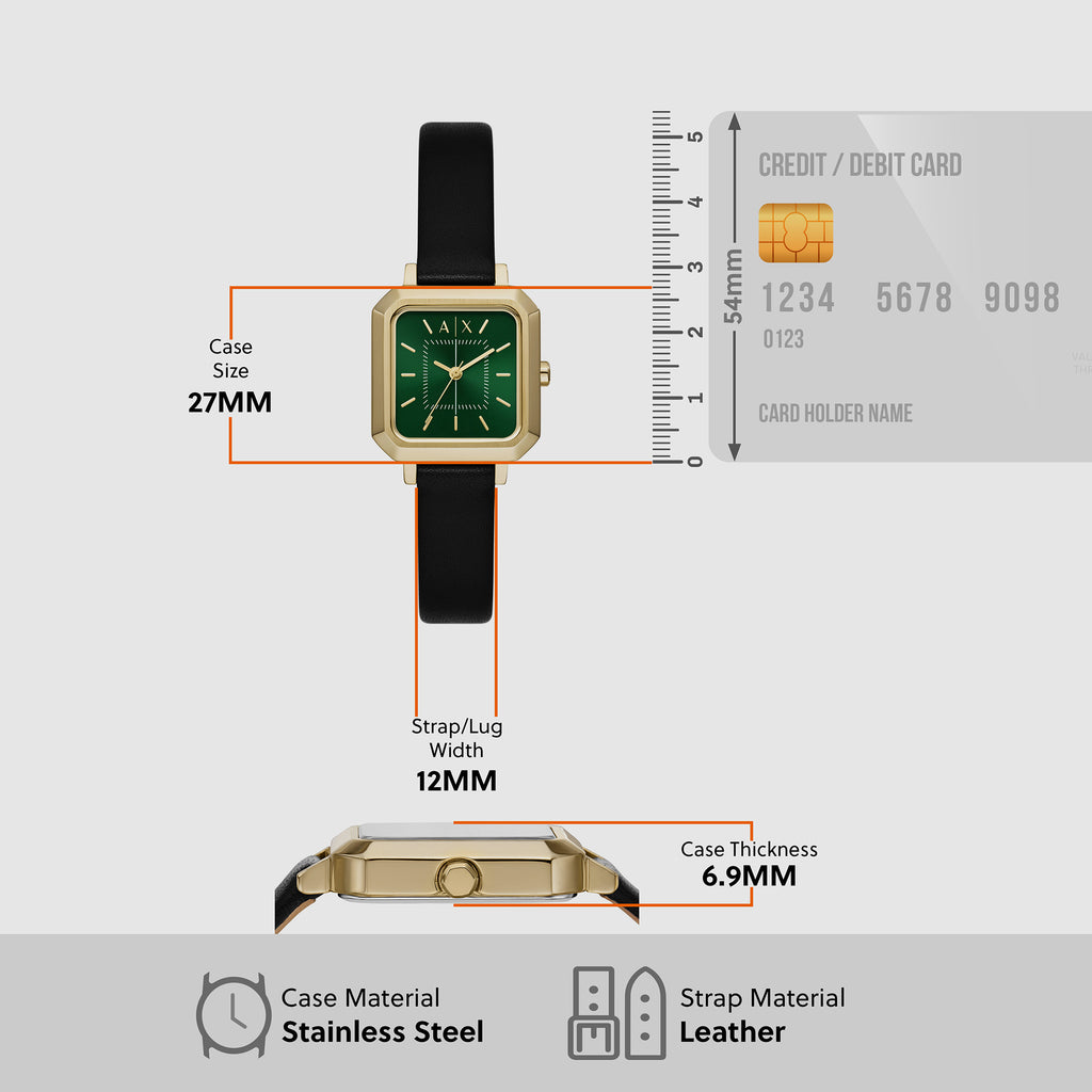 Armani Exchange Leather Green watch